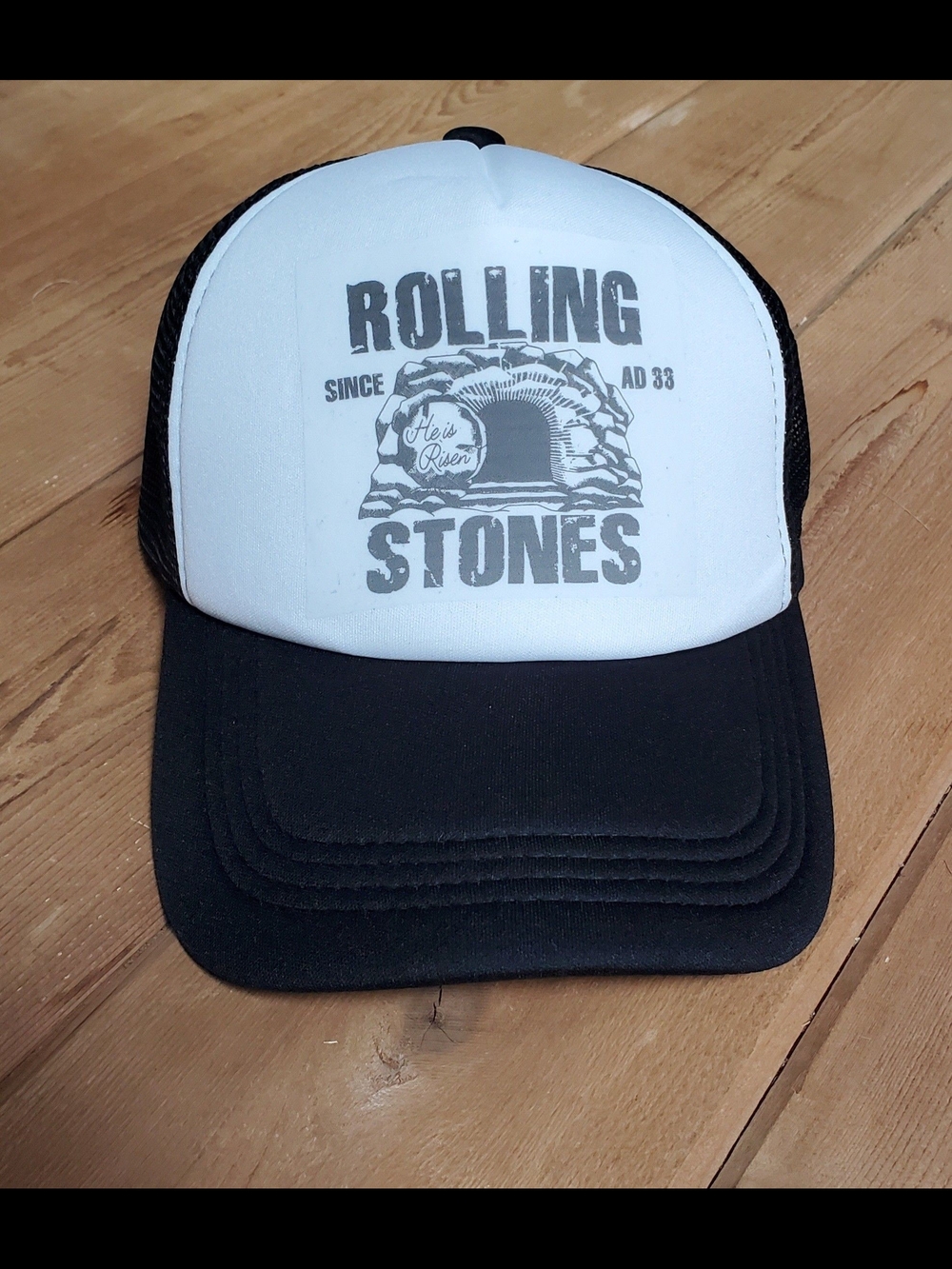 Rolling Stones Black & White Trucker Hat